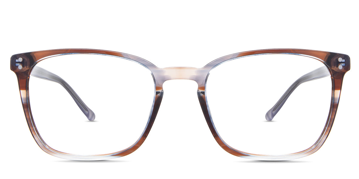 Milong eyeglasses in the falcon variant - it's a full-rimmed frame in tortoise brown color.