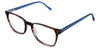 Milong eyeglasses in the mista variant - have a wide keyhole-shaped nose bridge.