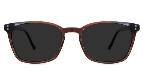 Milong black tinted Standard Solid in the Mista variant - is a square frame with a wide keyhole-shaped nose bridge and a visible wire core in the arm.