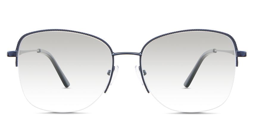 Moira black tinted Gradient glasses in the Marian variant - it's a metal frame with a narrow-width nose bridge and slim temples.