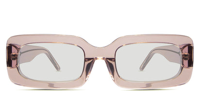 Mokka black tinted Standard Solid sunglasses in blush variant in pink colour specially designed for women