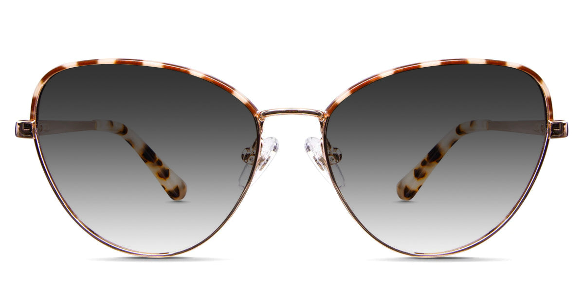 Morris black tinted Gradient cat eye sunglasses in bengal variant with adjustable nose pads