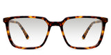 Lewis black tinted Gradient in the delaney variant - a rectangular tortoise frame with a thinner rim and a slimmer temple arm with regular size temple tips.