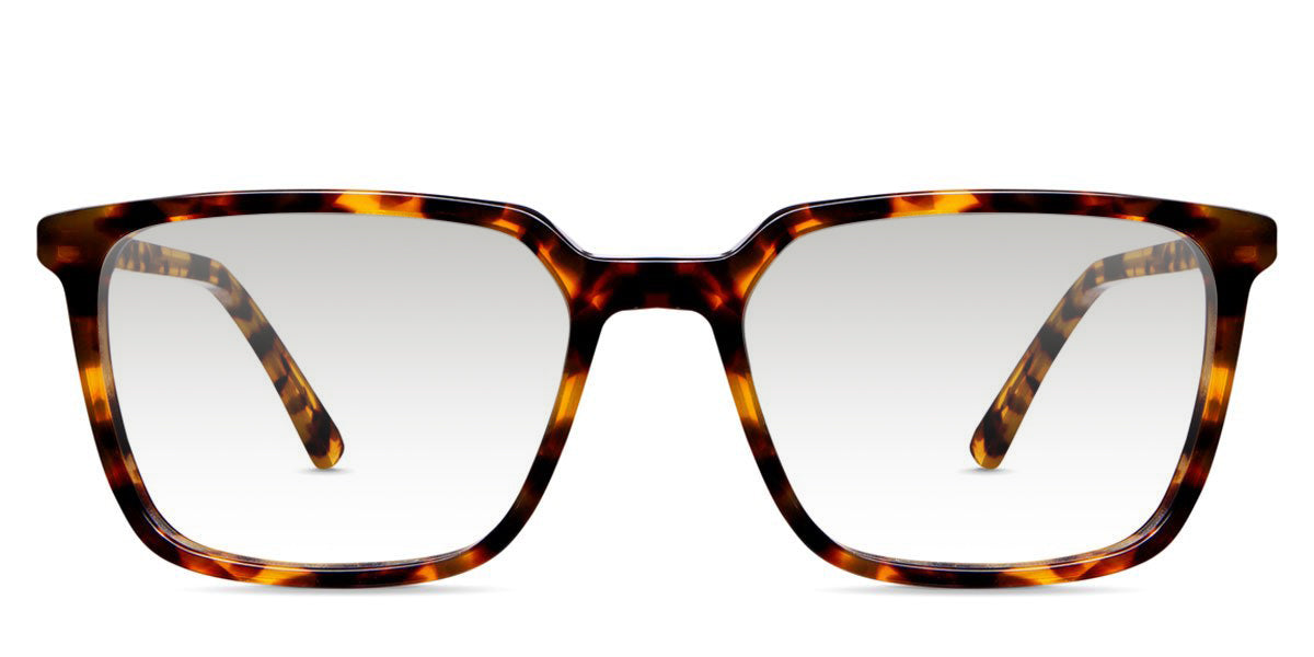 Lewis black tinted Gradient in the delaney variant - a rectangular tortoise frame with a thinner rim and a slimmer temple arm with regular size temple tips.