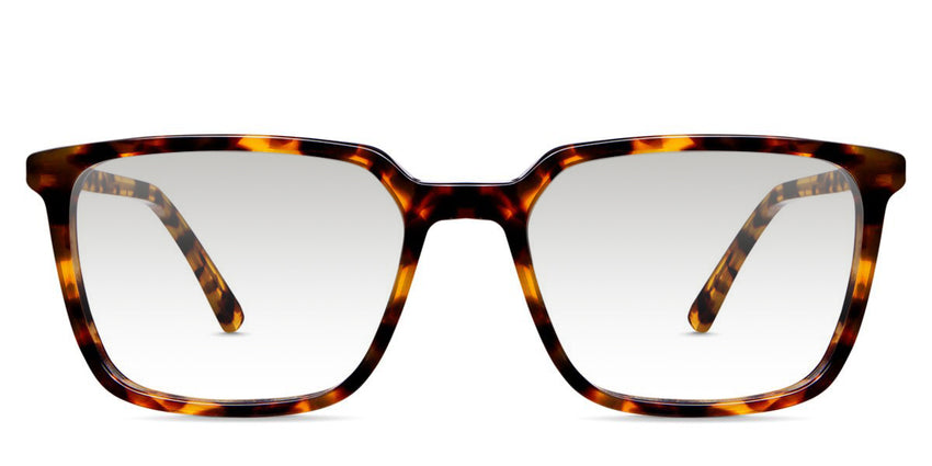 Lewis black tinted Gradient in the delaney variant - a rectangular tortoise frame with a thinner rim and a slimmer temple arm with regular size temple tips.