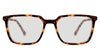 Lewis black tinted Standard Solid in the delaney variant - a rectangular tortoise frame with a thinner rim and a slimmer temple arm with regular size temple tips.