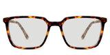 Lewis black tinted Standard Solid in the delaney variant - a rectangular tortoise frame with a thinner rim and a slimmer temple arm with regular size temple tips.