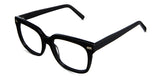 Mun Eyeglasses in the midnight variant - have a U-shaped nose bridge.