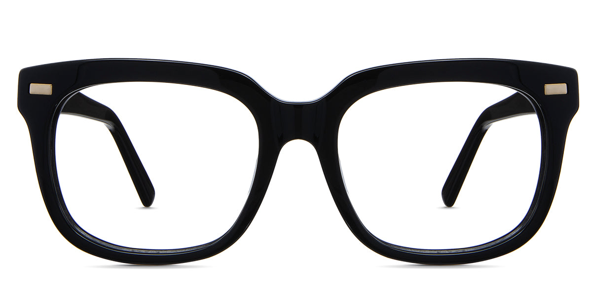 Mun Eyeglasses in sacalia variant - it's an acetate frame with a combination of square and oval shapes.