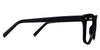 Mun Eyeglasses in the midnight variant - have a long temple arm with flat tips.