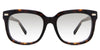 Mun Black tinted Gradient in the sacalia variant - It's a full-rimmed frame with a high nose bridge and a medium thick arm to slightly slimmer tips.