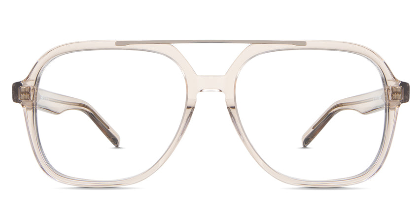 Myla Eyeglasses in the levi variant - it's an aviator-shaped frame.