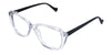 Nanu Eyeglasses in astilbe variant - it has a U-shaped nose bridge. 