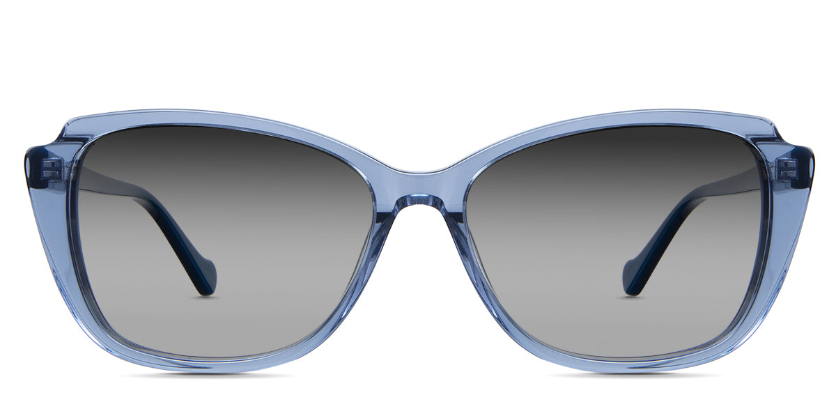 Nanu Black Sunglasses Gradient in denim variant - is a full-rimmed transparent frame with a U-shaped nose bridge and built-in nose pads.