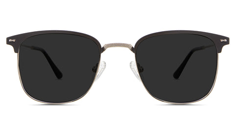 Nelson black tinted Standard Solid in the Zini variant - it's a metal frame with silicon nose pads and has a thin metal arm and regular thick tips.