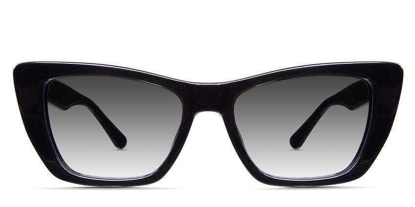 Nemi black tinted Gradient sunglasses in jet-setter variant - it's medium size rectangle frame