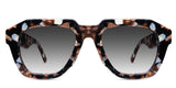 Neso black tinted Gradient glasses in sila variant in tortoiseshell pattern