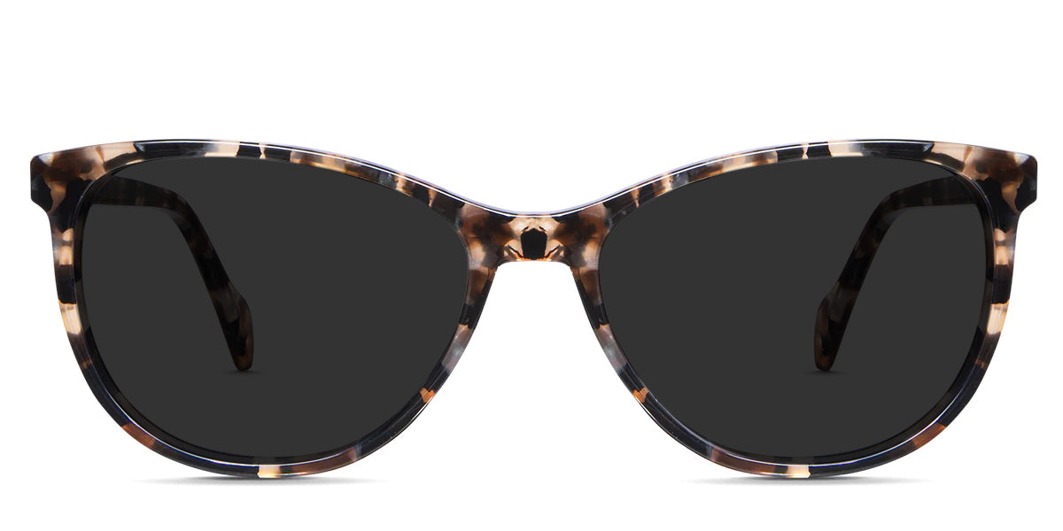 Adelson gray Polarized in flaxseed variant in oval shape frame