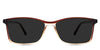Nick gray Polarized the Mongoose variant - It's a rectangular frame with a narrow nose bridge and a slim temple arm.