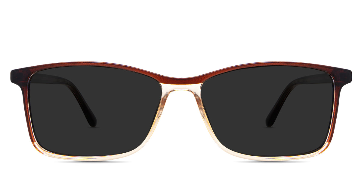 Nick gray Polarized the Mongoose variant - It's a rectangular frame with a narrow nose bridge and a slim temple arm.