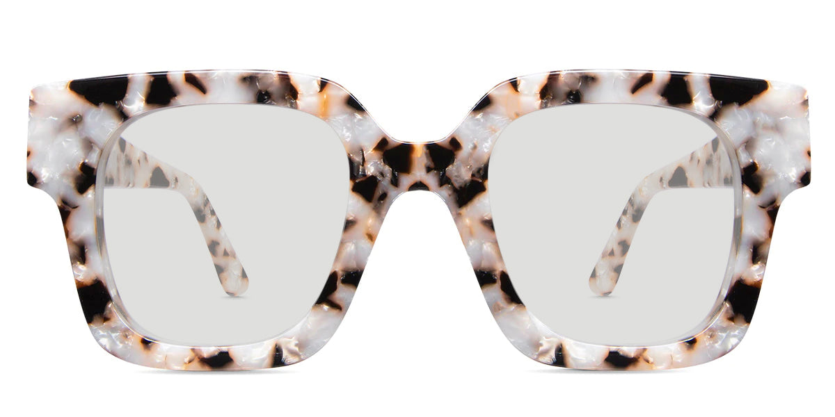 Nimes black tinted Standard Solid glasses frame in tabar variant - it's tortoiseshell style square frame
