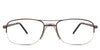 Niral eyeglasses in the pekan variant - is an aviator-shaped frame in brown.