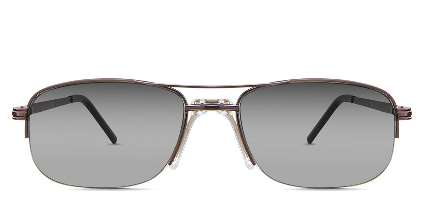 Niral black tinted Gradient in the Pekan variant - is an aviator-shaped frame with acetate built-in nose pads and a 145mm temple arm.