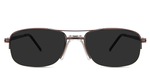 Niral black tinted Standard Solid in the Pekan variant - is an aviator-shaped frame with acetate built-in nose pads and a 145mm temple arm.