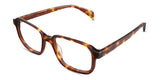 Niro eyeglasses in the cinnamon variant - have a silver patterned wire core visible in the arm.