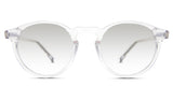 Nito black tinted Gradient sunglasses in the cloudsea variant - are round and transparent with a regular thick frame.