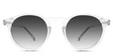 Nito black tinted Gradient sunglasses in the cloudsea variant - are round and transparent with a regular thick frame.