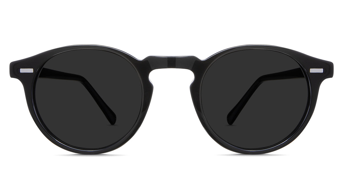 Nito Gray Polarized in midnight variant - it's a full-rimmed acetate frame with inbuilt nose pads.