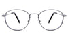 Noa eyeglasses in the gun variant - it's a combination of round, oval-shaped frames.
