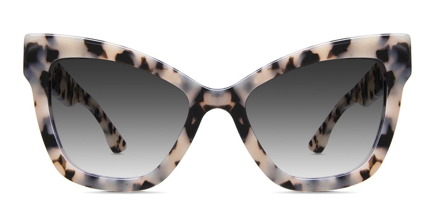 Nocu black tinted Gradient sunglasses in sultry variant - it's cat-eye tortoise style frame with broad viewing area