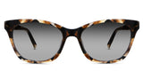 Numa black Gradient Sunglasses in Almond variant - a rounded acetate frame with medium thick arm.