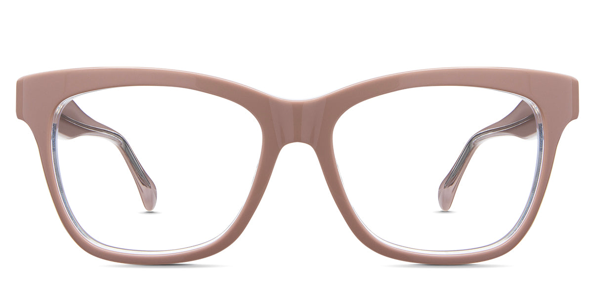 Nyla Eyeglasses in salmon variant - it has a built-in nose pads 
