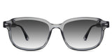 Oberon Black Sunglasses Gradient in the Sere variant - it's a rectangular transparent frame with an extended end piece and a U-shaped nose bridge.