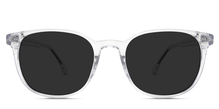 Olin Gray Polarized in the cloudsea variant - it's a transparent round frame with a high nose bridge.