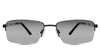 Osage Black Sunglasses Gradient in the cemani variant - it's a rectangular frame with a medium-sized nose bridge.