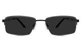 Osage Black Sunglasses Standard Solid in the cemani variant - it's a rectangular frame with a medium-sized nose bridge.