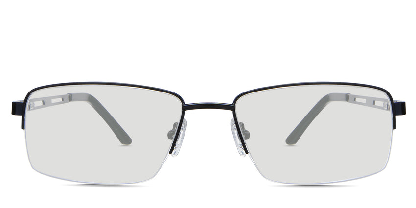 Osage Black tinted Standard Solid in the cemani variant - it's a rectangular frame with a medium-sized nose bridge.