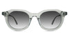 Osiri black tinted Gradient glasses in deluge variant - is a translucent oval frame with a built-in nose bridge and a visible silver color wire core.