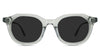 Osiri black tinted Standard Solid glasses in deluge variant - is a translucent oval frame with a built-in nose bridge and a visible silver color wire core.