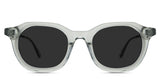 Osiri black tinted Standard Solid glasses in deluge variant - is a translucent oval frame with a built-in nose bridge and a visible silver color wire core.