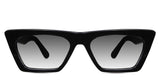 Ossana black tinted Gradient sunglasses in onyx variant - have sharp outer edges with broad temple arm.