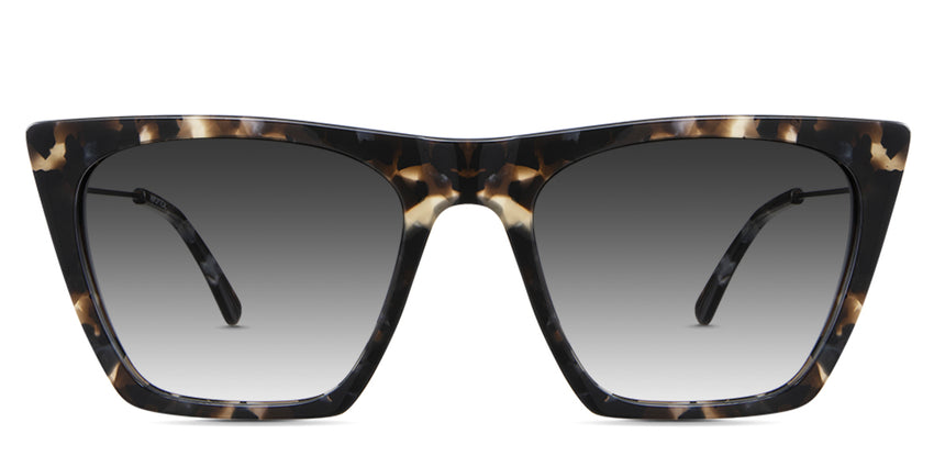 Osta black tinted Gradient in panthera variant - is an acetate rectangular frame with a high nose bridge.
