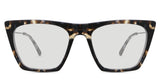 Osta black tinted Standard Solid in panthera variant - is an acetate rectangular frame with a high nose bridge.