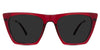 Osta black tinted Standard Solid in scarlet variant - is a full-rim flat cut on top with an acetate built-in nose pad and a wide viewing lens.