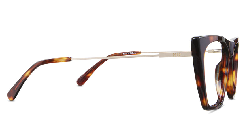 Osta eyeglasses in walnut variant - have a metal and acetate arm combination.