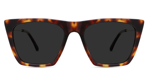 Osta black tinted Standard Solid in walnut variant - is a medium thick full-rimmed frame with a metal and acetate arm combination.